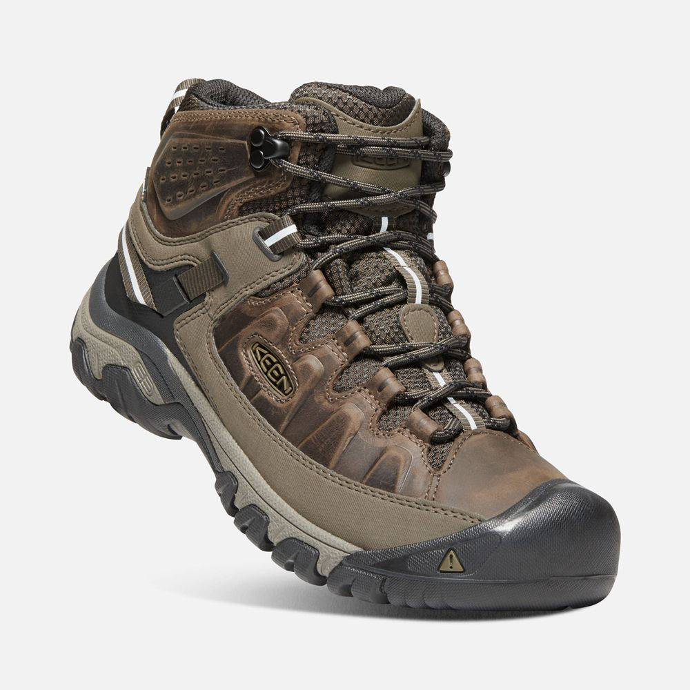 Keen Laarzen Heren Zwart Bruin - Targhee Iii Waterproof Mid - 30164-DKER